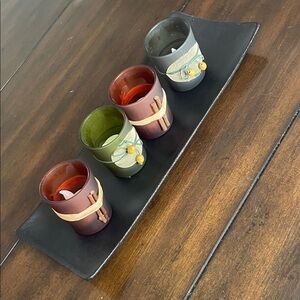 Deluxe Natural Candlescape Set centerpiece